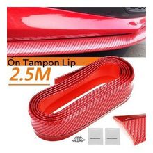 Buffer Kırmızı Renkli 2.5 mt Araba Oto Ön Tampon Koruyucu Kauçuk Pratik Tampon Şerit Bant Döşeme Kiti