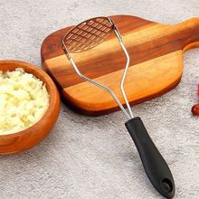 Buffer Renkli Plastik Saplı Paslanmaz Metal Patates Ezici Püre Yapıcı