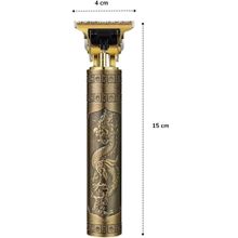 Buffer Vintage Görünümlü Güçlü 4 Farklı Başlıklı USB Manuel Tıraş Makinesi