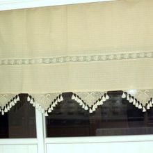 Buldan 140x300 El İşi Dantelli Naturel Perde