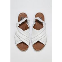 Buneo Shoes 01WU3005 Beyaz Deri Kadın Sandalet