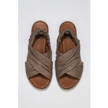 Buneo Shoes 01WU3005 Gümüş Deri Kadın Sandalet