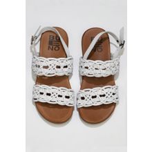 Buneo Shoes 01WU4252 Beyaz Deri Kadın Sandalet