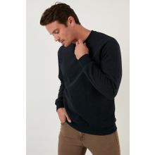 Buratti 456201 Siyah Slim Fit Balıkçı Yaka Pamuklu Triko Kazak Erkek Kazak