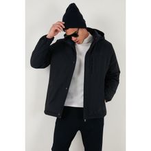 Buratti 497HECTOR - Lacivert Regular Fit Çıkarılabilir Kapüşonlu Astarlı Erkek Mont