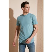 Buratti 5902511 Mavi Bisiklet Yaka Regular Erkek T-shirt