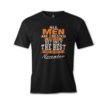 Burç Born in November Equal Siyah Erkek T-Shirt