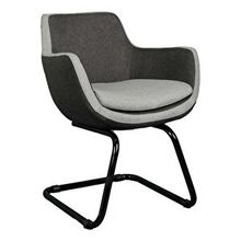 Bürocci 2244J1110 Comfort İki Ton Gri Kumaş Siyah Metal Ayaklı Misafir Koltuğu