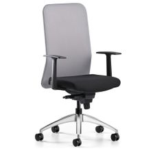 Bürotime Comfy Başlıklı Sabit Kol Krom Ayak Gri Siyah Çalışma Koltuğu
