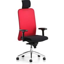 Bürotime Comfy Kırmızı Siyah Fileli Başlıklı Çalışma Koltuğu