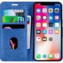 Buway Apple iPhone 11 Kartvizitli Cüzdan Mavi Cep Telefonu Kılıfı