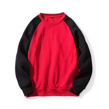 BUYTER 15 Stil Düz Renk Polar Kırmızı Siyah Erkek Sweatshirt