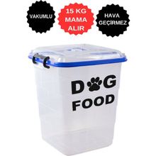 Büyük Boy 15 kg Köpek Maması Saklama Kabı Kutusu Sızdırmaz Vakumlu Silikonlu Hava Almayan 35 Lt Dir