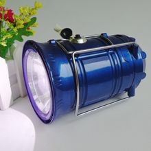 Büyük Boy Güneş Enerjili USB Şarjlı Led Kamp Feneri Işıldak Lamba