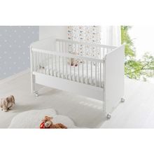 BW1065 - Pratik Kademeli Anne Yanı Tekerlekli Beşik Beyaz 60X120