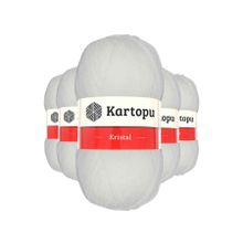 Byline Beyaz K010 5 Adet Kristal Çift Katlı El Örgü Lif İpi