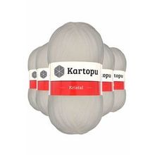 Byline Ekru K013 5 Adet Kristal Çift Katlı El Örgü Lif İpi