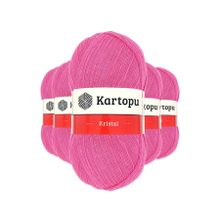 Byline Şeker Pembe K772 5 Adet Kristal Çift Katlı El Örgü Lif İpi