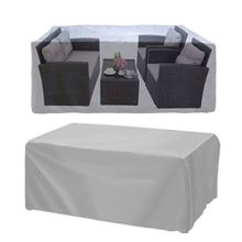 Bylizard Su Geçirmez 260x160x80 cm Gri Masa Sandalye Bahçe Mobilya Brandası Koruma Örtüsü Kılıf
