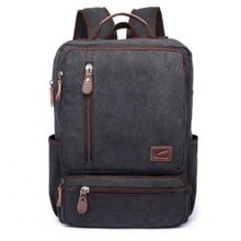 C-Active 1260 Siyah Kanvas Kumaş Büyük Boy Unisex Sırt Çantası