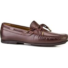 Cabani 447M1168L Hakiki Deri Kahverengi Bağcıklı Erkek Loafer Ayakkabı