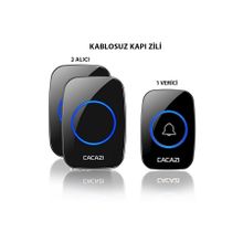 CACAZI 2 Alıcılı Kablosuz Uzaktan Kumandalı Led Kapı Zili