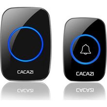 Cacazi 2 Buton 1 Alıcı Kablosuz Uzaktan Kumandalı Led Kapı Zili