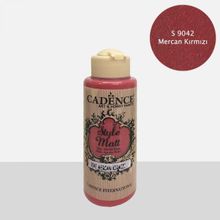 Cadence 120 ml S9042 Mercan Kırmızı Style Matt Akrilik Boya