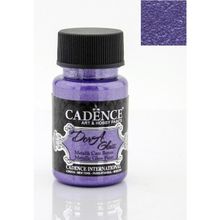 Cadence Dora Glass 50ml Lila Metalik Boya