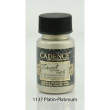 Cadence Dora Textile 1137 Platin 50 ml Metalik Kumaş Boyası