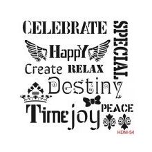 Cadence Home Decor HDM-54 Midi Stencil 25x25 cm Boyama Şablonu