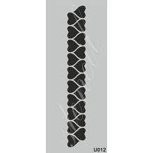 Cadence U012 10X25 cm Siyah Stencil Boyama Şablonu