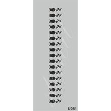 Cadence U051 10X25 cm Siyah Stencil Boyama Şablonu