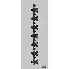 Cadence U091 10X25 cm Siyah Stencil Boyama Şablonu