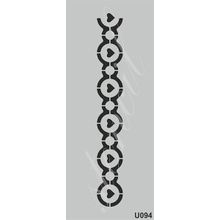 Cadence U094 10X25 cm Siyah Stencil Boyama Şablonu
