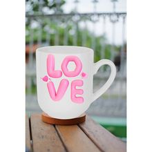 Caisya Love Baskılı Hediye Beyaz Lüx Kupa Bardak