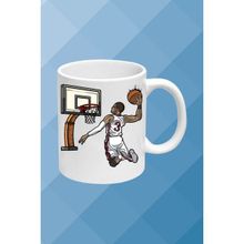 Caisya Model 2 Basketboll Temalı Basket Sever Beyaz Kupa Bardak
