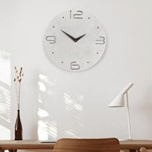 CajuArt Büyük Modern Ahşap Gri Tasarım Ev Ofis Duvar Saati