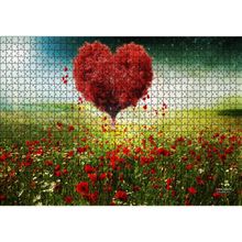 Caka Tablo Aşk Kalp Ağaç Çiçekler İlkbahar 1000 Parça Puzzle