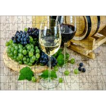 Caka Tablo Beyaz Kırmızı Şarap Üzüm Şarap Küpü Görseli 120 Parça Puzzle