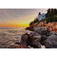 Cakapuzzle Acadia Milli Parkında Günbatımı ve Deniz 120 Parça Ahşap Puzzle