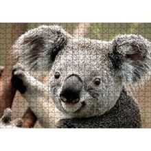 Cakapuzzle Ağaçtaki Sevimli Koala Yakın Çekim 120 Parça Ahşap Puzzle