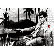 Cakapuzzle Al Pacino Tony Montana Yaralı Yüz 120 Parça Ahşap Puzzle