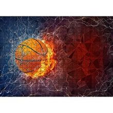 Cakapuzzle Alev Buz Basketbol Topu 120 Parça Ahşap Puzzle