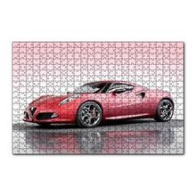 Cakapuzzle Alfa Romeo 4C Concept Kırmızı Otomobil Görseli 120 Parça Ahşap Puzzle