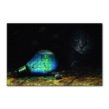Cakapuzzle Ampul Balıklar Kedi Mavi Salyangoz 120 Parça Ahşap Puzzle