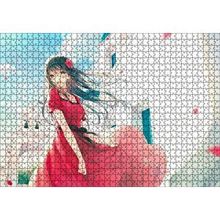 Cakapuzzle Animasyon Filmi Kırmızılı Çiçekli Kız 120 Parça Ahşap Puzzle