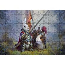 Cakapuzzle Animasyon Tavşan Şovalye Görseli 120 Parça Ahşap Puzzle
