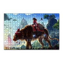 Cakapuzzle Anime Kız ve Dev Kaplan 120 Parça Ahşap Puzzle