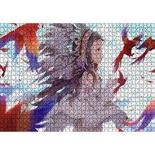 Cakapuzzle Anime Kız Ve Papağanlar Görseli 120 Parça Ahşap Puzzle